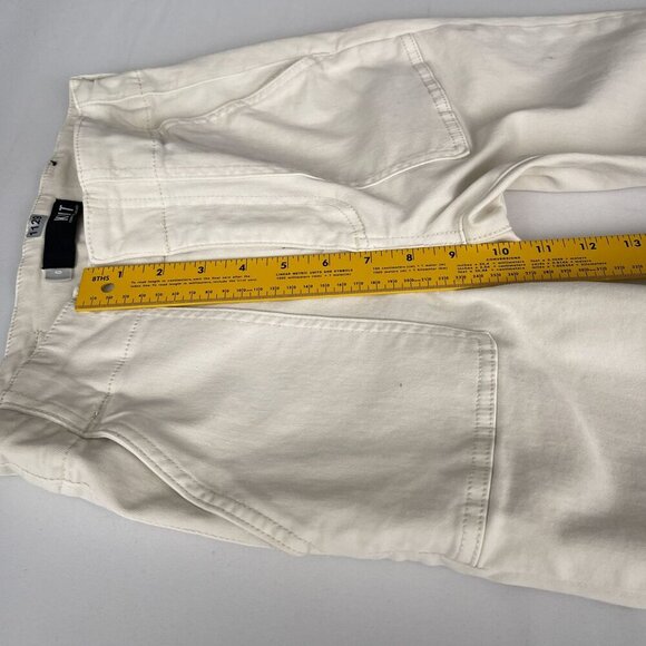 Kut From The Kloth Reese Ankle Zip Straight Leg Stretch White Pants Women Size 0 - Picture 11 of 14